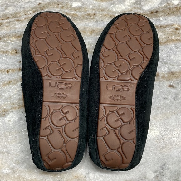 Ugg Dakota Black Suede Slippers Women’s size 6 - Picture 11 of 12